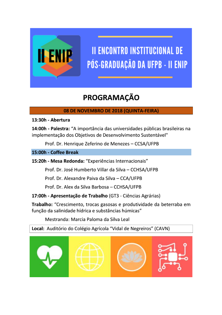 Campus II e III XXVI ENIC II ENIP Distribuição de Apresentações