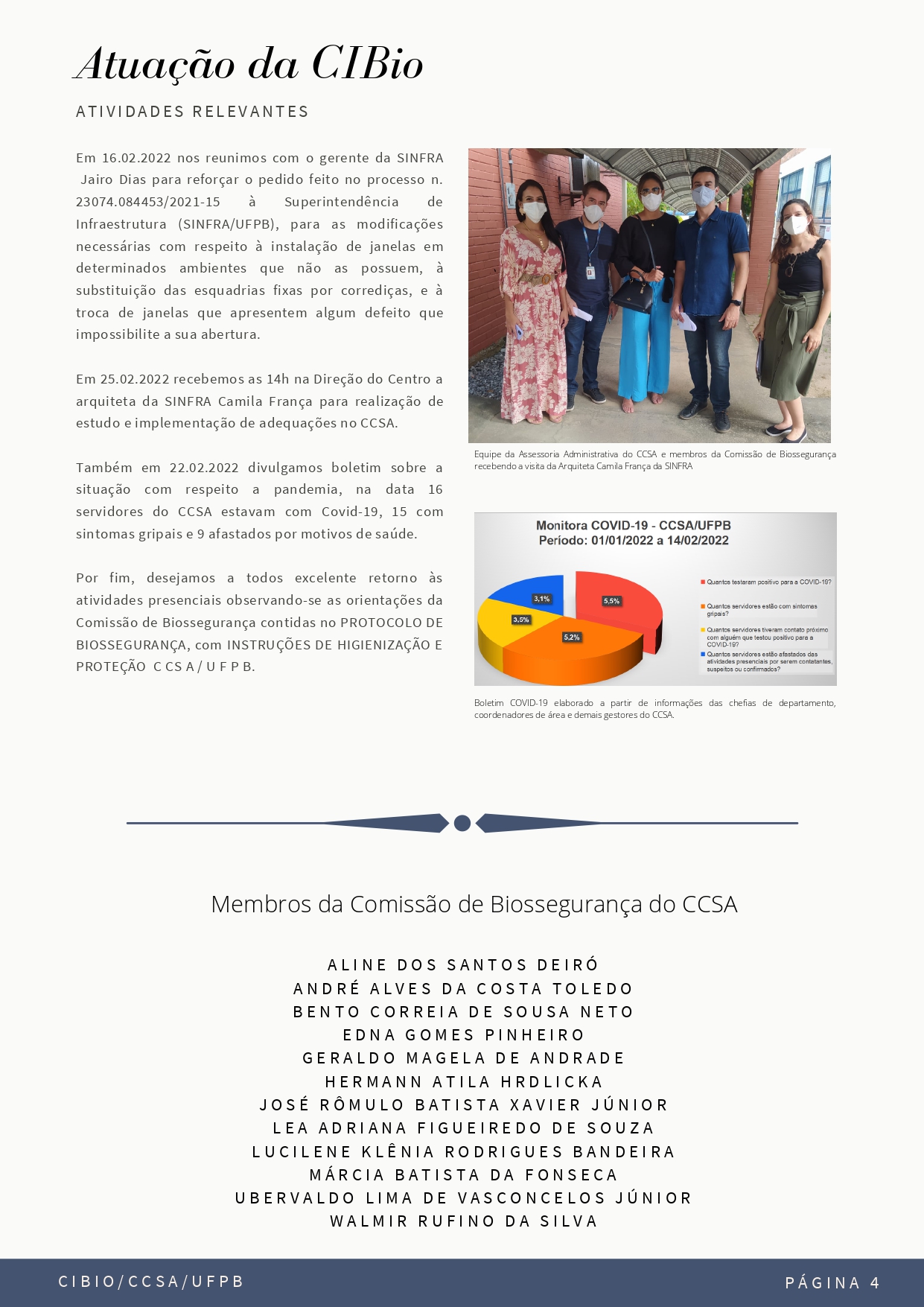 Newsletter para a comunidade acadêmica do CCSA/UFPB